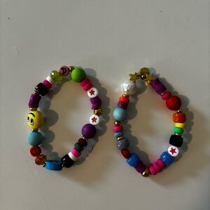 Stretchy Preppy Colorful Bracelets, Pack of 2